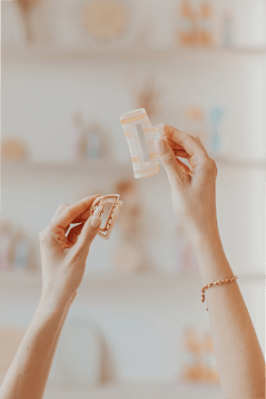 Haarklammer Halbmond Langhaarmädchen