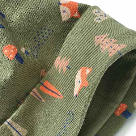 Beanie mit Fuchs-Muster, grün, Gr. 48/49 ALANA