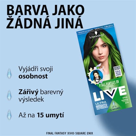 barva na vlasy Ultra Brights 024 Zářivá zelená Schwarzkopf LIVE
