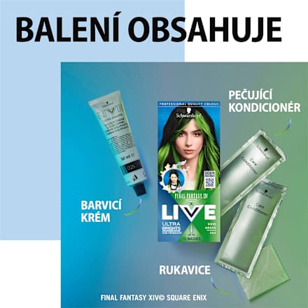 barva na vlasy Ultra Brights 024 Zářivá zelená Schwarzkopf LIVE