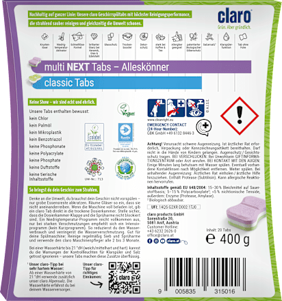 Spülmaschinen-Tabs multi NEXT claro