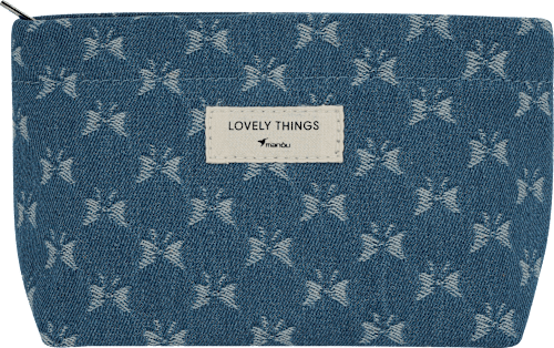 Kosmetiktasche Jeans mit Schleifen "Lovely Things" manòu