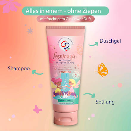 Kinder Duschgel, Shampoo & Spülung 3in1 Mädchen, Feenmagie  CD