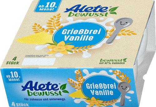 Abendbrei Grieß Vanille ab dem 10. Monat Alete