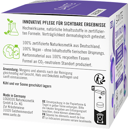 Tagescreme glättend Skin Vitality SANTE NATURKOSMETIK