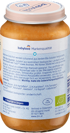 Bio zelenjavni pripravek s krompirjem in govedino, od dopolnjenega 8. meseca babylove