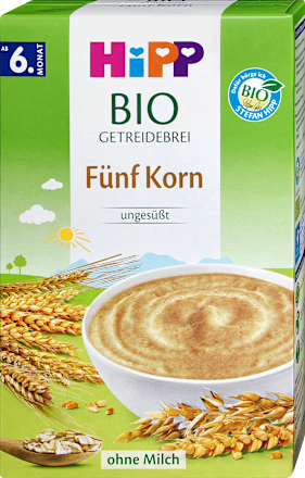 Bio-Getreidebrei Fünfkorn HiPP