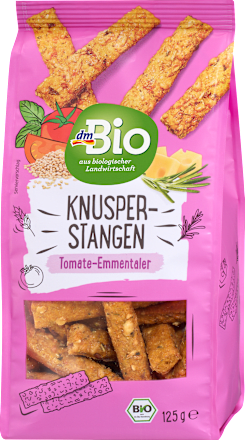 Bio polnozrnati prigrizek s paradižniki in sirom ementalec dmBio