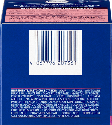 Éjszakai arckrém Beauty Collagen, peptidekkel és Acacia Collagénnel Balea