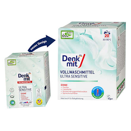 Прах за пране Ultra Sensitive, 20 пранета Denkmit