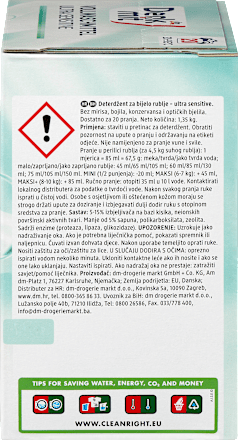 Prašek za pranje belega perila Ultra Sensitive Denkmit