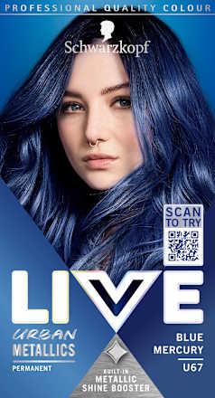 Intense Colour Permanente Coloration Urban Metallics - Nr. U67 Blue Mercury Schwarzkopf LIVE