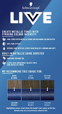 Intense Colour Permanente Coloration Urban Metallics - Nr. U67 Blue Mercury Schwarzkopf LIVE