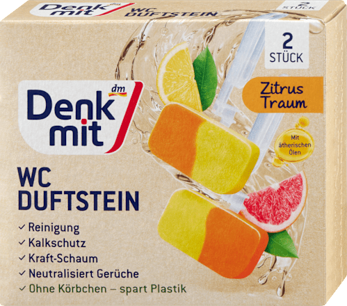 DenkmitWC Duftstein Zitrustraum, 2 St