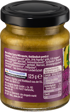 Currypaste, grün dmBio