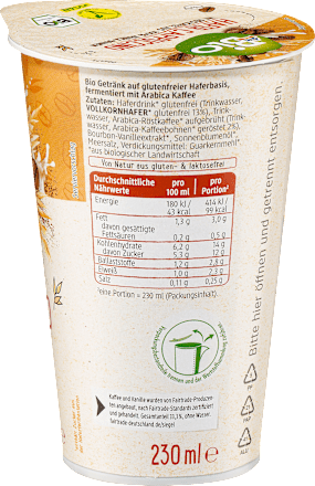 Bio cappuccino zabital arabica kávéval dmBio