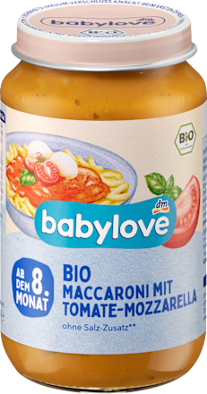 Menü Maccaroni mit Tomate-Mozzarella ab dem 8.Monat babylove