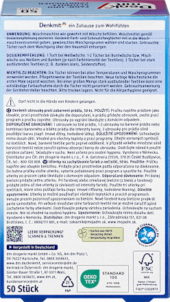 Chusteczki zapobiegające farbowaniu tkanin Denkmit