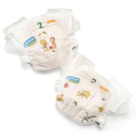 Пелени Пчеличката Мая, размер 2 Mini, 3-6 kg babylove nature