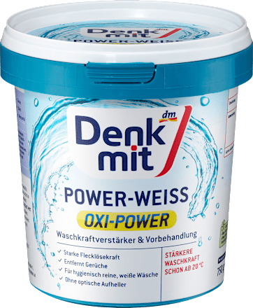 Fleckenentferner Pulver Oxi Power Weiß Denkmit