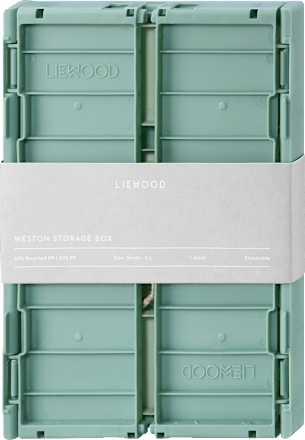 Aufbewahrungsbox klein, dusty mint/peppermint (9,5x25x18 cm)  LIEWOOD