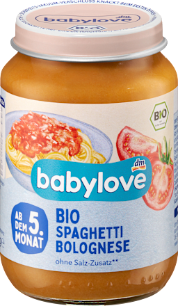 Menü Spaghetti Bolognese ab dem 5. Monat babylove