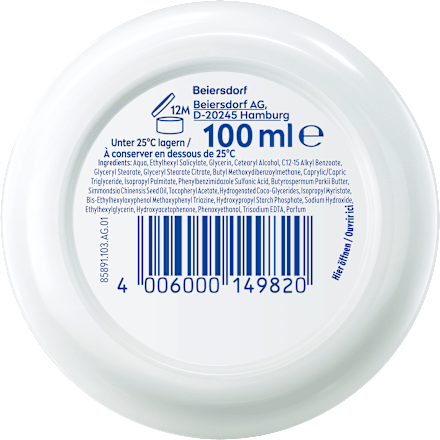 Feuchtigkeitscreme soft im Tiegel LSF 15 NIVEA