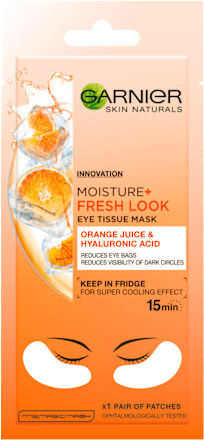 Szemmaszk frissítő narancsos, hyaluron savval GARNIER SKIN NATURALS