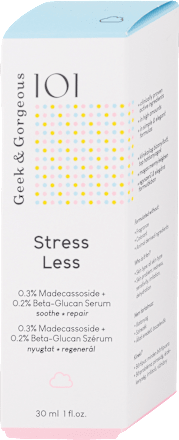 Pleťové sérum Stress Less 0,3 % Madecassoside + 0,2 % Beta-Glucan Geek&Gorgeous