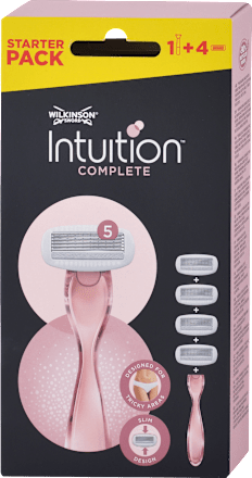 Dámsky holiaci strojček Intuition Complete + 4 náhradné holiace hlavice WILKINSON SWORD