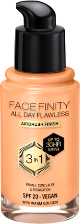 FACE FINITY ALL DAY FLAWLESS 3IN1 tečni puder - W76 Warm Golden, SPF20 MAX FACTOR