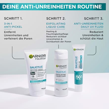 Anti Pickel Reinigungscreme Hautklar 3in1 Tonerde Garnier Skin Active