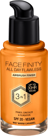 FACE FINITY ALL DAY FLAWLESS 3IN1 tečni puder - W87 Warm Caramel, SPF20 MAX FACTOR