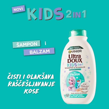 KIDS 2u1  Disney FROZEN dečiji šampon i balzam za kosu - Oat Delicacy GARNIER BOTANIC THERAPY