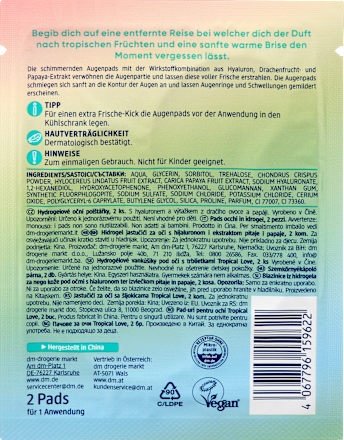 Augenpads Tropical Love Flamingo (1 Paar) Balea