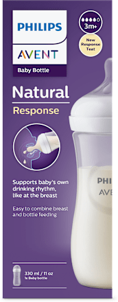 Natural Response plastična flašica za bebe, od 3+ meseci, zapremina 330ml PHILIPS AVENT