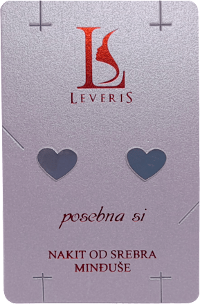 posebna si - srebrne minđuše: srce LEVERIS jewelry