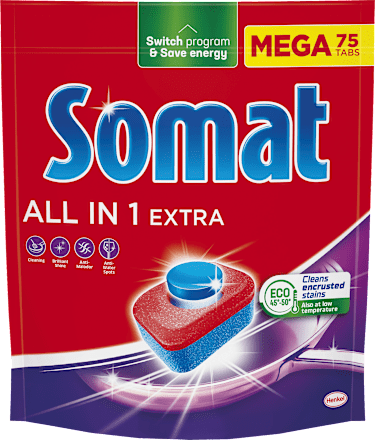 ALL IN 1 EXTRA Kapsule za mašinsko pranje posuđa Somat