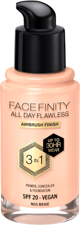 FACE FINITY ALL DAY FLAWLESS 3IN1 tečni puder - N55 Beige, SPF20 MAX FACTOR