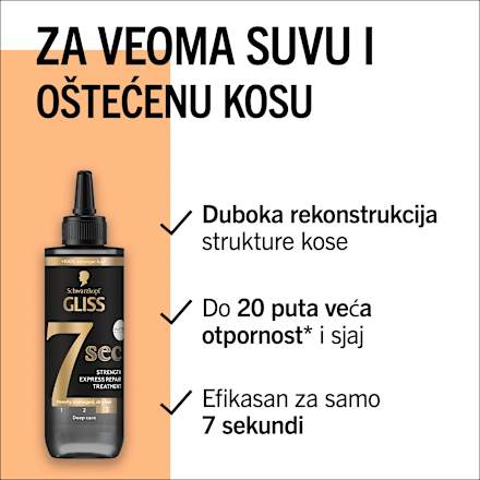 7sec Express Repair -  tretman za oštećenu kosu Schwarzkopf GLISS
