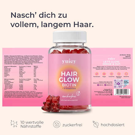 Haarvitamine Hair Glow (45 Stück) yuicy