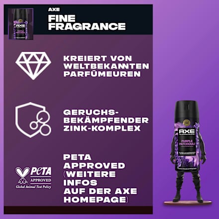 Bodyspray Purple Patchouli Citrus & Oak Scent AXE