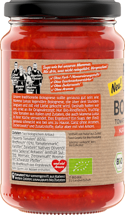 Tomatensauce, Bolognese mit Rindfleisch PPURA
