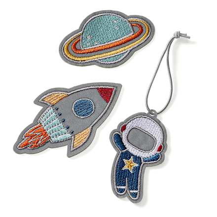 Patches aus Textil Space, selbstklebend/reflektierend Profissimo
