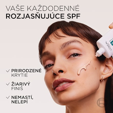 Denný pleťový UV fluid proti tmavým škvrnám Bright Reveal Tinted Glow SPF 50 - Pearl L'ORÉAL PARiS