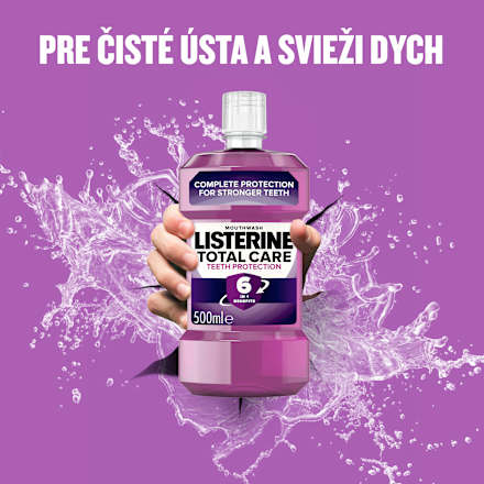 Ústna voda Total Care Teeth Protection Clean Mint Listerine