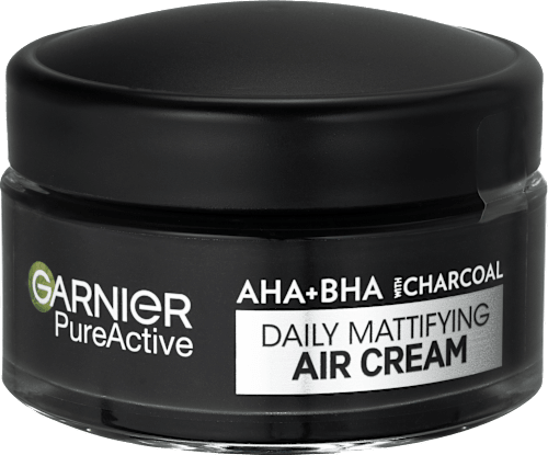 Zmatňujúci denný pleťový krém AHA + BHA Charcoal 3v1 GARNIER PureActive