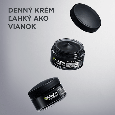 Zmatňujúci denný pleťový krém AHA + BHA Charcoal 3v1 GARNIER PureActive
