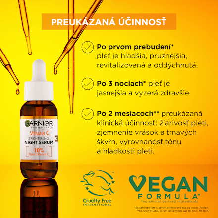 Rozjasňujúce nočné pleťové sérum Vitamin C GARNIER SKIN NATURALS