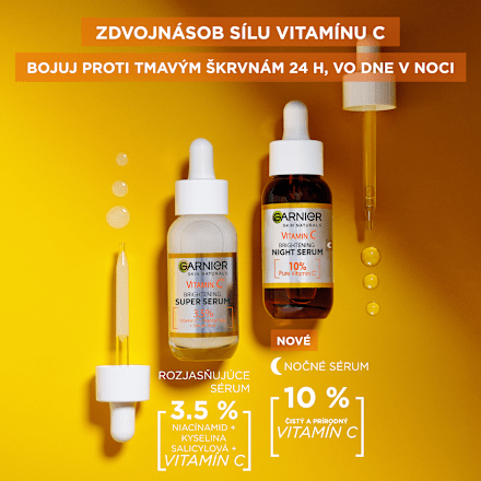 Rozjasňujúce nočné pleťové sérum Vitamin C GARNIER SKIN NATURALS